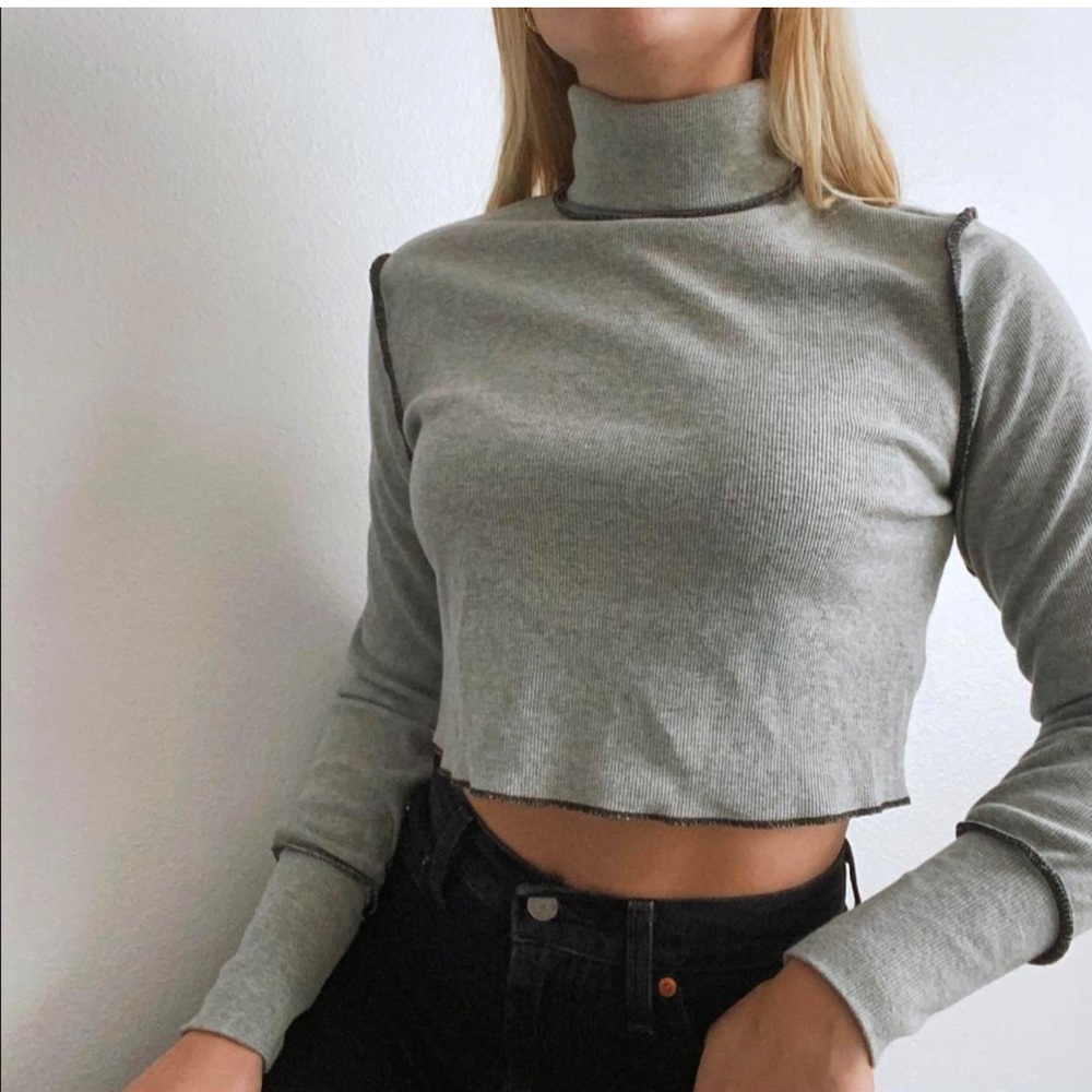 Forever 21 Light Gray Ribbed Sweater